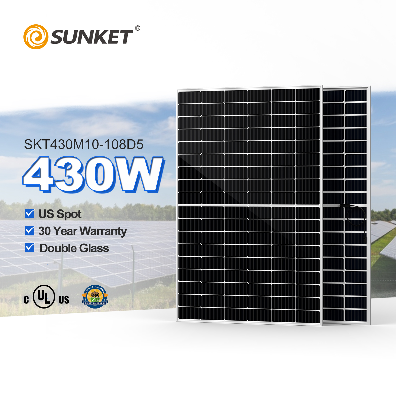 Sunket solar panel